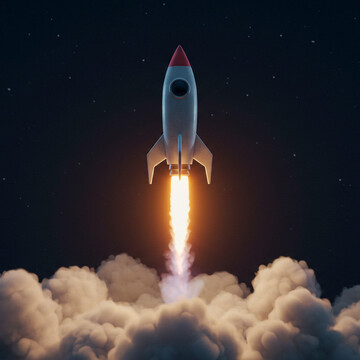 © Google ImageFX a launching rocket